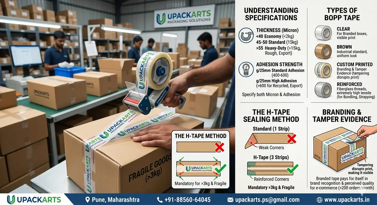 Complete Guide to Packing Tapes in India: BOPP, Gummed and Filament Compared