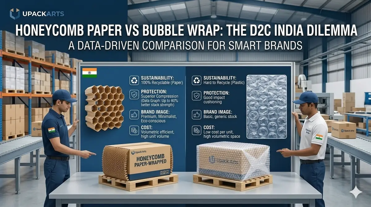 Honeycomb Paper vs Bubble Wrap India: Which is Better for D2C Brands