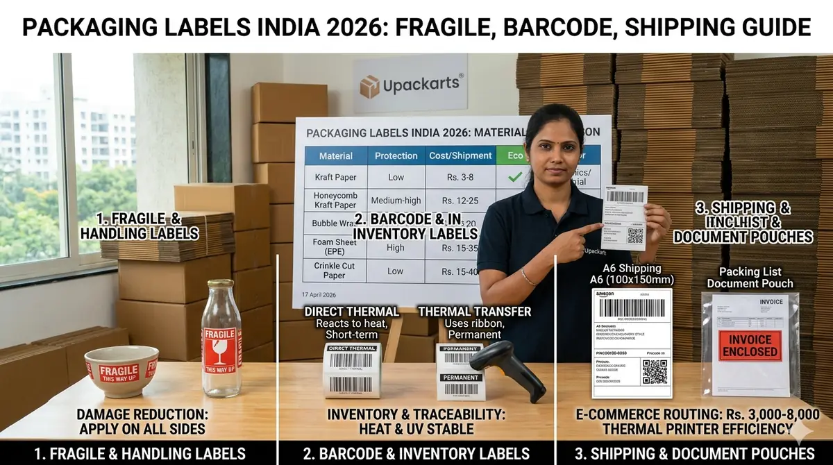 Packaging Labels India: Fragile, Barcode and Shipping Labels Complete Guide
