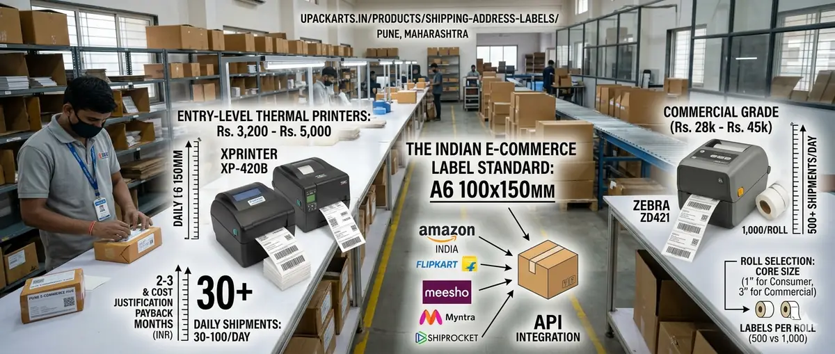 Shipping Labels India: A6 Size, Thermal Printers and E-Commerce Setup Guide