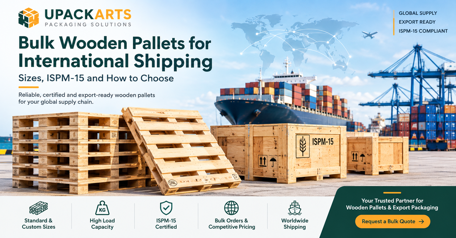 Bulk Wooden Pallets for International Shipping: Sizes, ISPM-15 and How to Choose